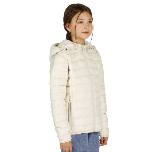 LIBERTY JACKET KID, kid's jacket with hood, off white