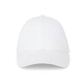 NATHAN. Kapa od 100% četkanog pamuka (260 g/m²) sa 6 panela, bela