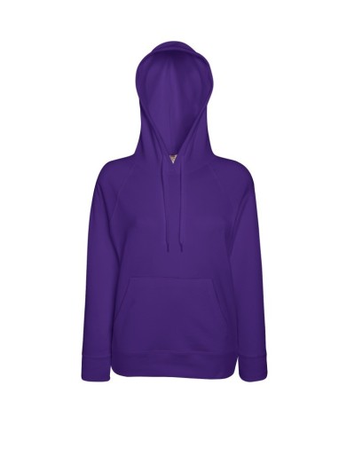Fruit of the Loom, Ladies Lightweight Hooded Sweat, ženski duks sa kapuljačom, ljubičasta, L