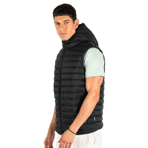 LIBERTY HOOD VEST MEN, prsluk sa kapuljačom, crni