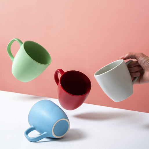 FLORENCE, stoneware mug, 420 ml, pastel green