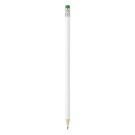 PIGMENT WHITE, wooden pencil hb with eraser, kiwi