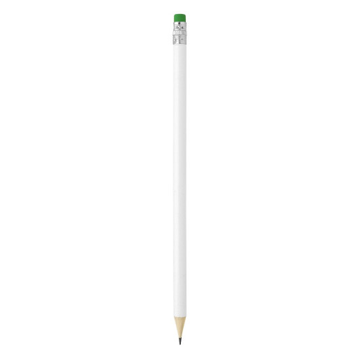 PIGMENT WHITE, wooden pencil hb with eraser, kiwi