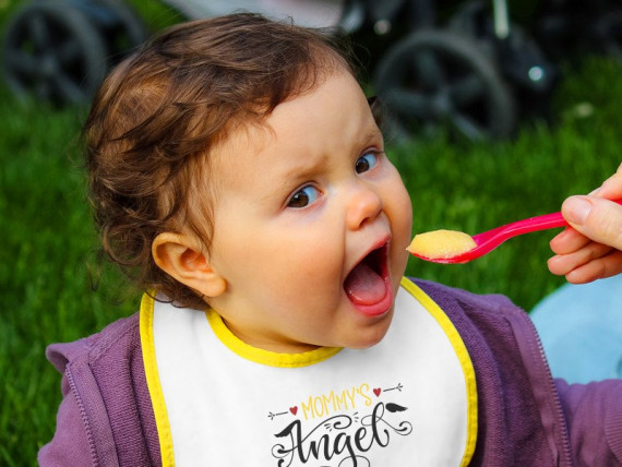 BABY, baby bib, yellow