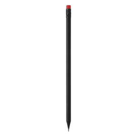 BLACKY COLOR, wooden pencil hb with eraser, red