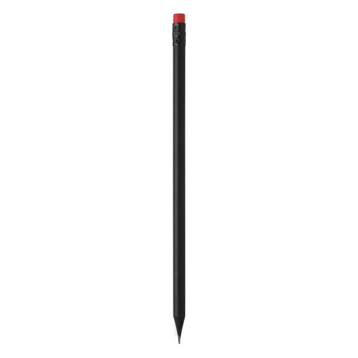 BLACKY COLOR, wooden pencil hb with eraser, red