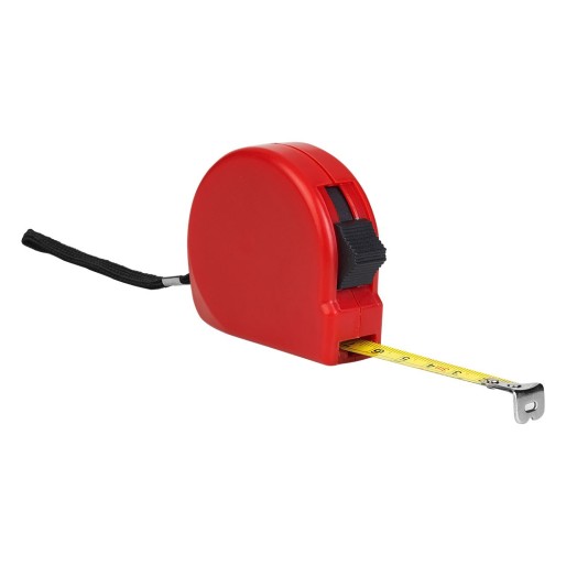 METRICO, tape measure 3 m, red