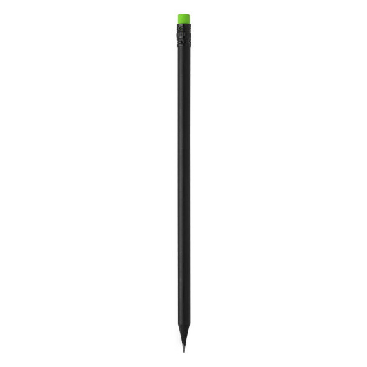 BLACKY COLOR, wooden pencil hb with eraser, kiwi