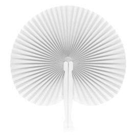 BORA BORA, hand fan, white