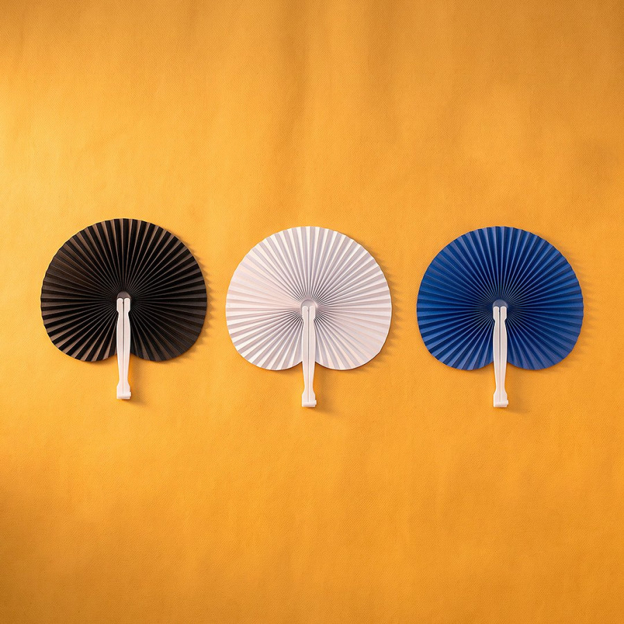 BORA BORA, hand fan, white