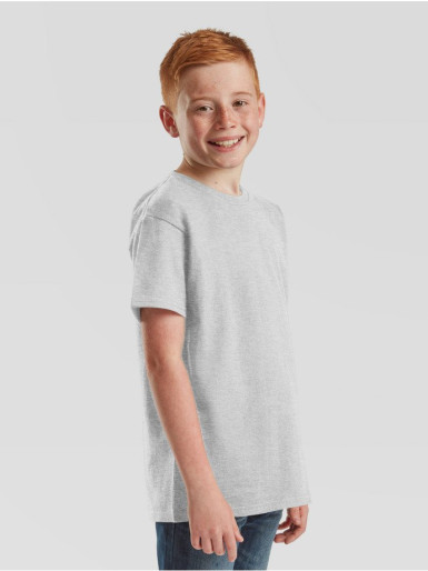 Fruit of the loom, KIDS ICONIC 195 T pamučna majca pepeljasto siva 128 (7-8 godina)