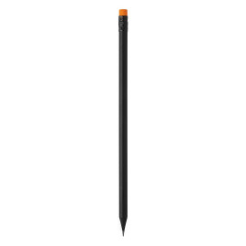 BLACKY COLOR, wooden pencil hb with eraser, orange