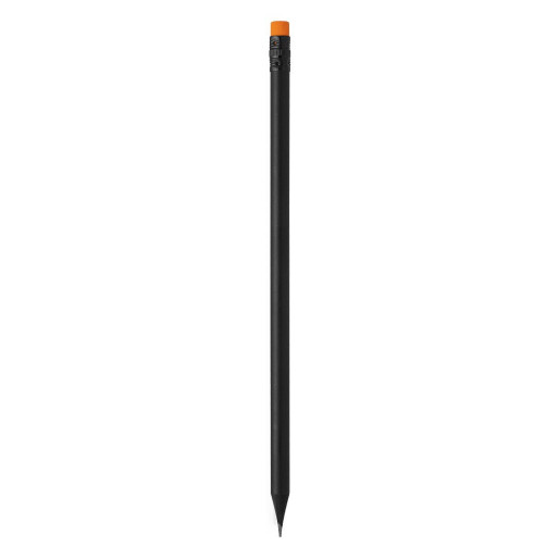 BLACKY COLOR, wooden pencil hb with eraser, orange