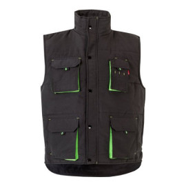 VL NERGAL. Padded vest, two-tone, multi-pocket (120g/m²), in polyester (100%)