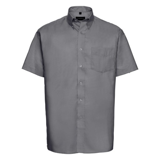 RUSSELL Men's Short Sleeve Shirt EASY CARE OXFORD