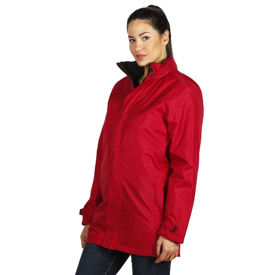HILL, unisex fully zippered winter jacket, red