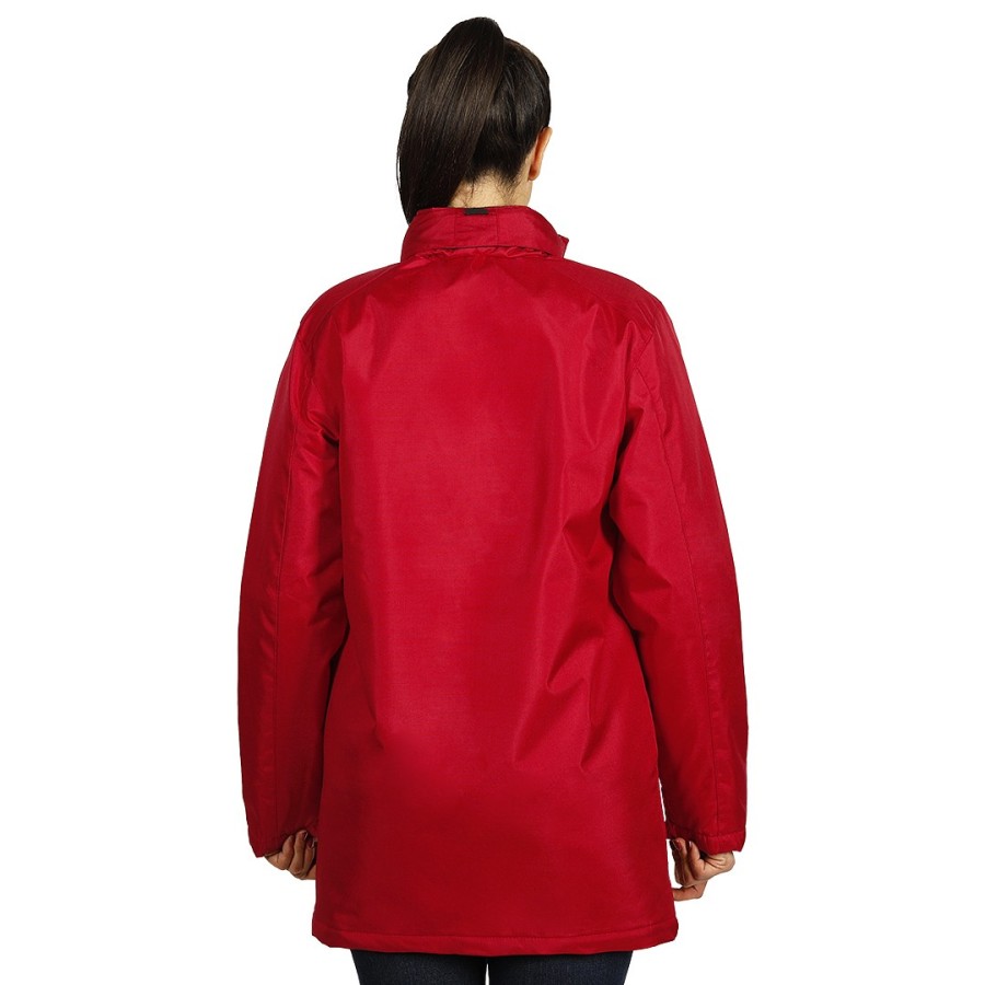 HILL, unisex fully zippered winter jacket, red