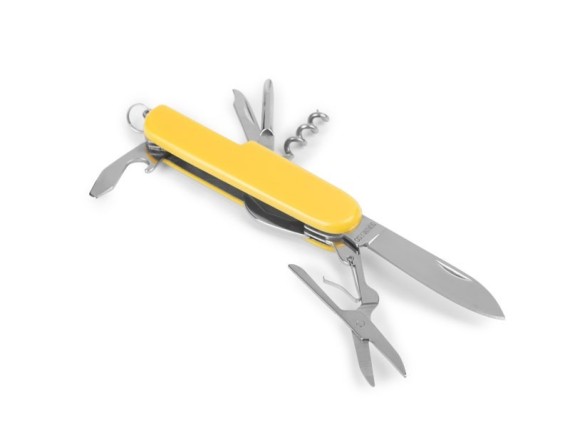 SWISS PRO, višenamenski nož sa plastičnom drškom i sedam funkcija, žuti
