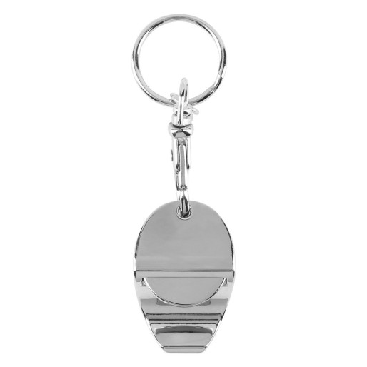 BASTION, metal key holder, 2 in 1, shiny metal
