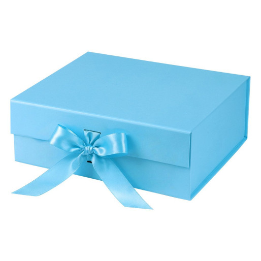 GRACE, self-folding gift box with magnet, sky blue