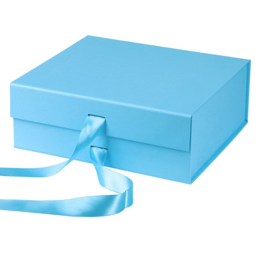 GRACE, self-folding gift box with magnet, sky blue