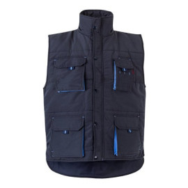 VL NERGAL. Padded vest, two-tone, multi-pocket (120g/m²), in polyester (100%)
