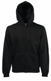Fruit Of The Loom, Premium Hooded Sweat Jacket, Black, 2XL