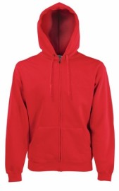 Fruit Of The Loom, Premium Hooded sweat jakna, crvena, S