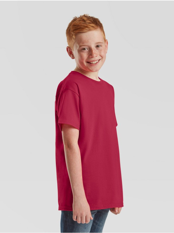 Fruit of the loom, KIDS ICONIC 195 T pamučna majca Svetla burgundi 104 (3-4 godina)