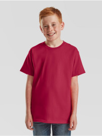 Fruit of the loom, KIDS ICONIC 195 T pamučna majca Svetla burgundi 128 (7-8 godina)