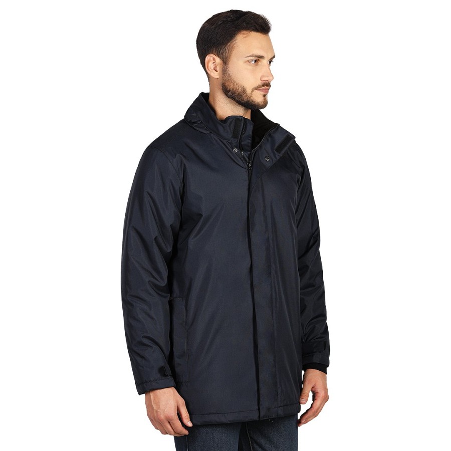 HILL, unisex fully zippered winter jacket, blue