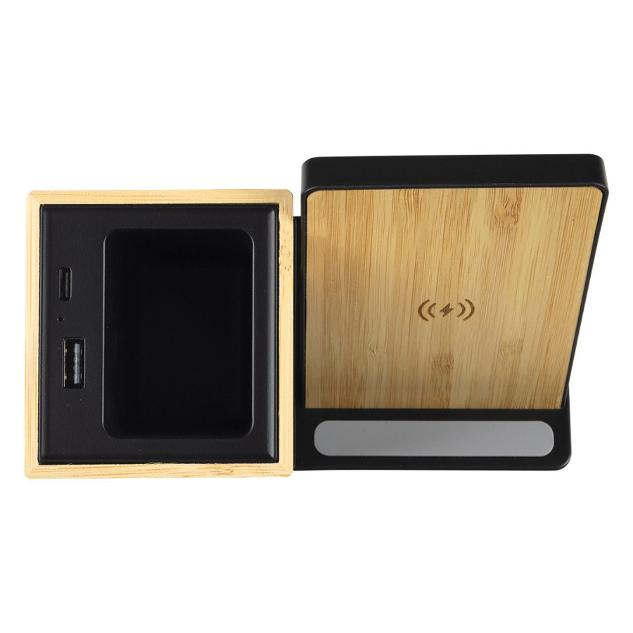 KIRBY, pen holder, mobile phone holder and wireless charger, 15w, black