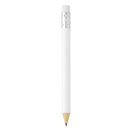 PIGMENT MINI, wooden pencil hb with eraser, white