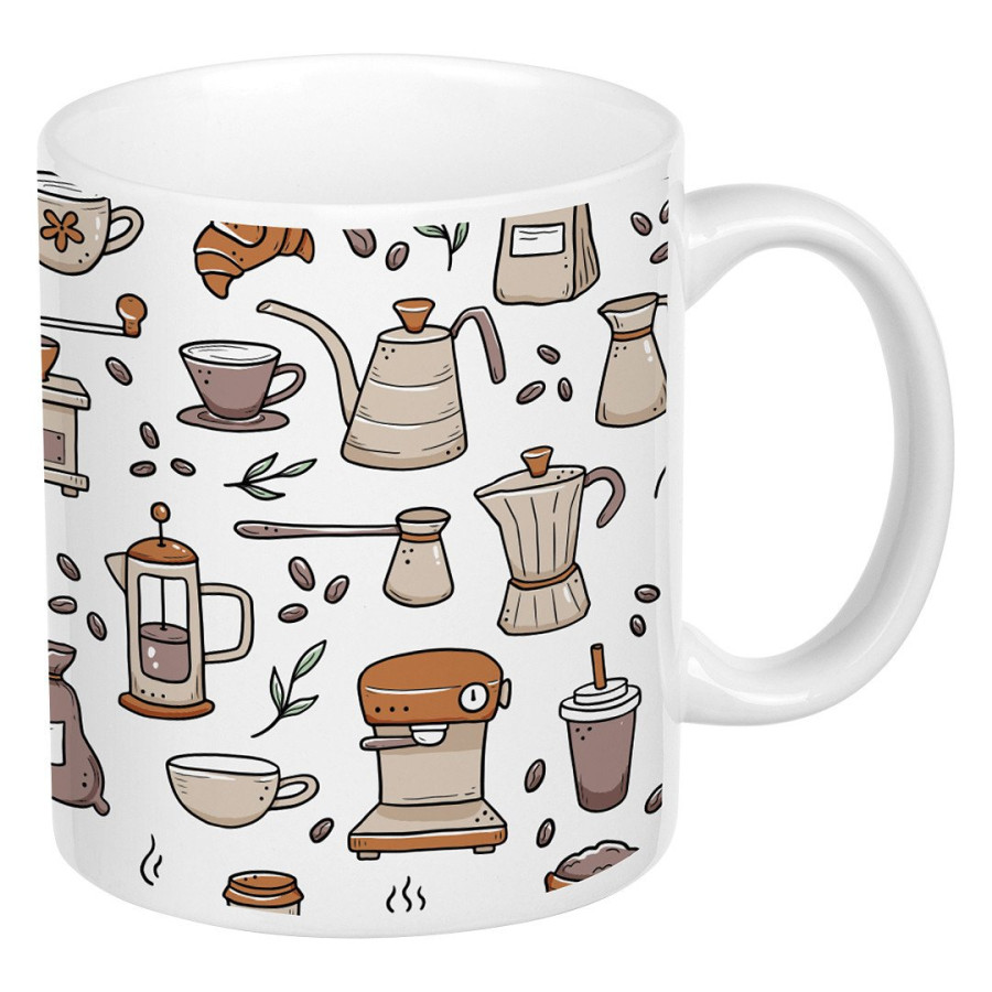 LASSI PRIME, stoneware sublimation mug, a grade, 325 ml, white