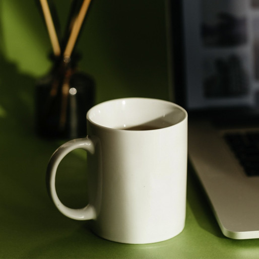 LASSI PRIME, stoneware sublimation mug, a grade, 325 ml, white