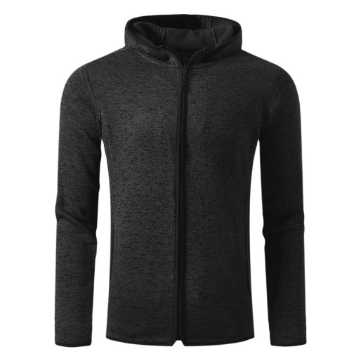 JOKER, unisex mčlange hooded sweatshirt, black