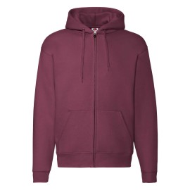 Fruit Of The Loom, Premium Hooded Sweat Jacket, Burgundy, 2XL