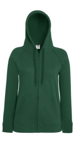 Fruit of the Loom, Ladies Lightweight Hooded Sweat Jacket, ženski duks sa kapuljačom, šumsko zelena, L