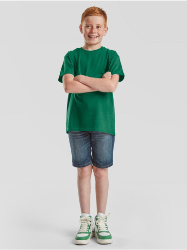Fruit of the loom, KIDS ICONIC 195 T pamučna majca kolidž zelena 128 (7-8 godina)