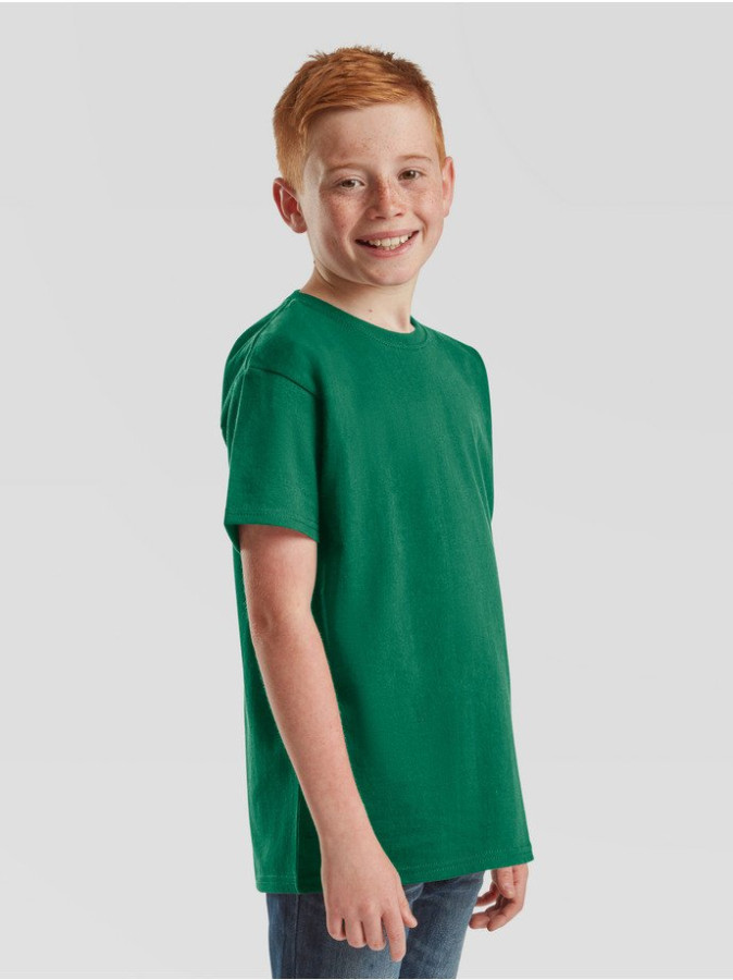Fruit of the loom, KIDS ICONIC 195 T pamučna majca kolidž zelena 128 (7-8 godina)