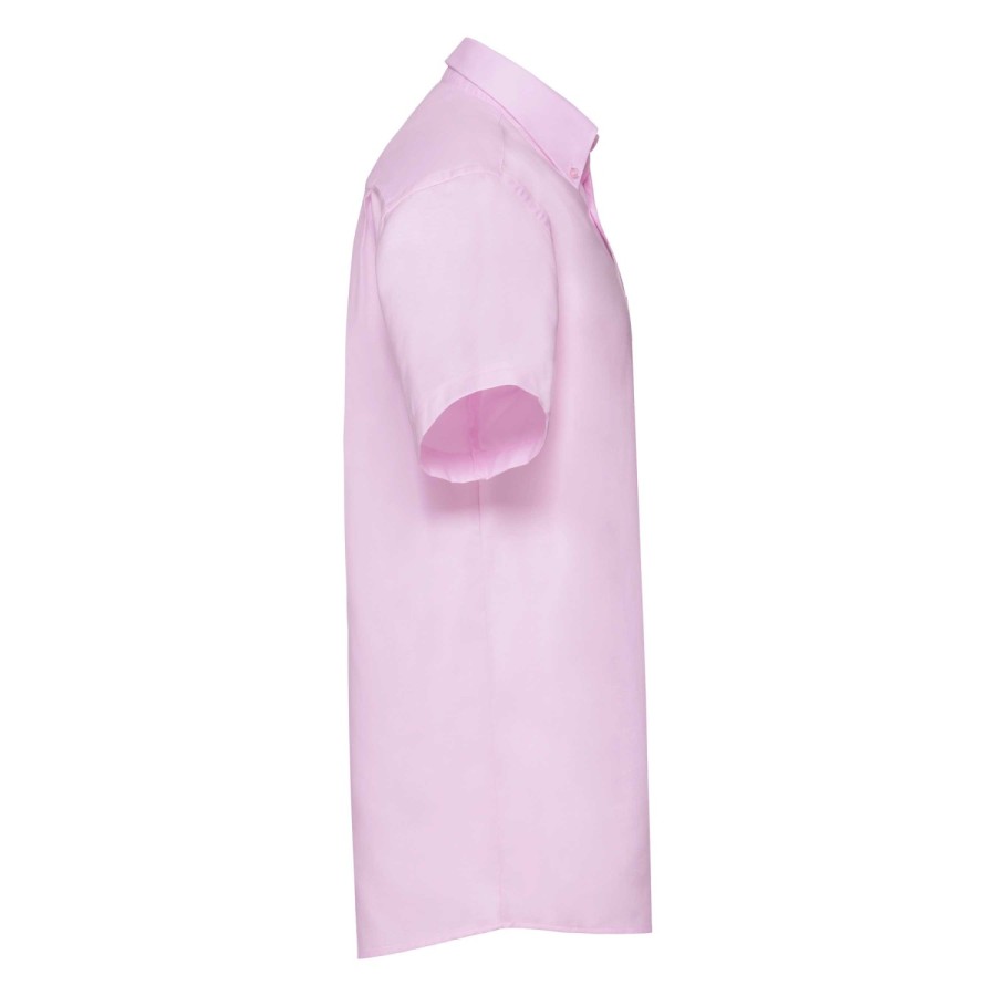 RUSSELL Men's Short Sleeve Shirt EASY CARE OXFORD