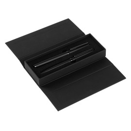 VICTOR BLACK SET, regent metal ball pen and roller pen set black