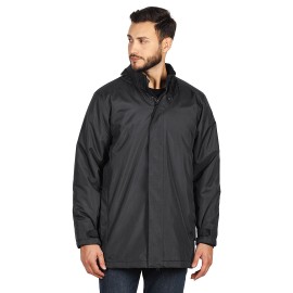 HILL, unisex fully zippered winter jacket, dark gray