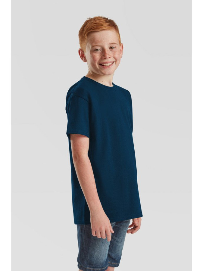 Fruit of the loom, KIDS ICONIC 195 T pamučna majca petrol plava 104 (3-4 godina)