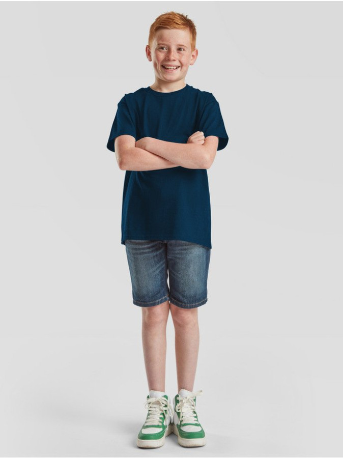Fruit of the loom, KIDS ICONIC 195 T pamučna majca petrol plava 104 (3-4 godina)