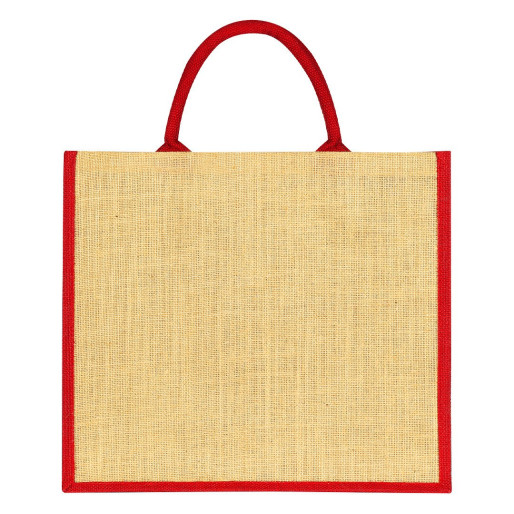 MAKARENA, jute shopping bag, red