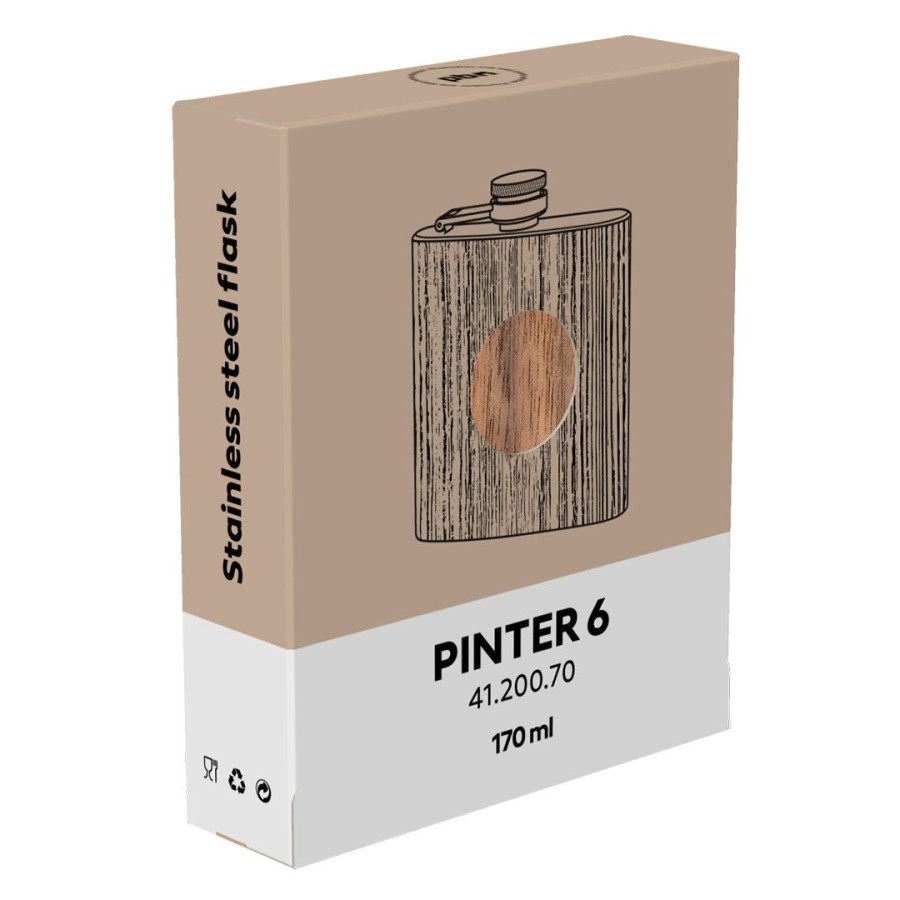 PINTER 6, pljoska, 170 ml, braon