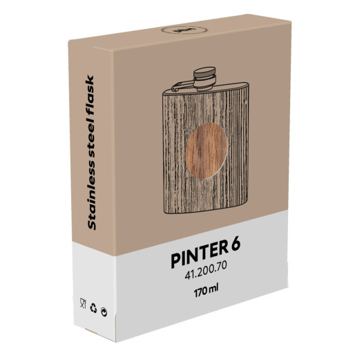 PINTER 6, pljoska, 170 ml, braon