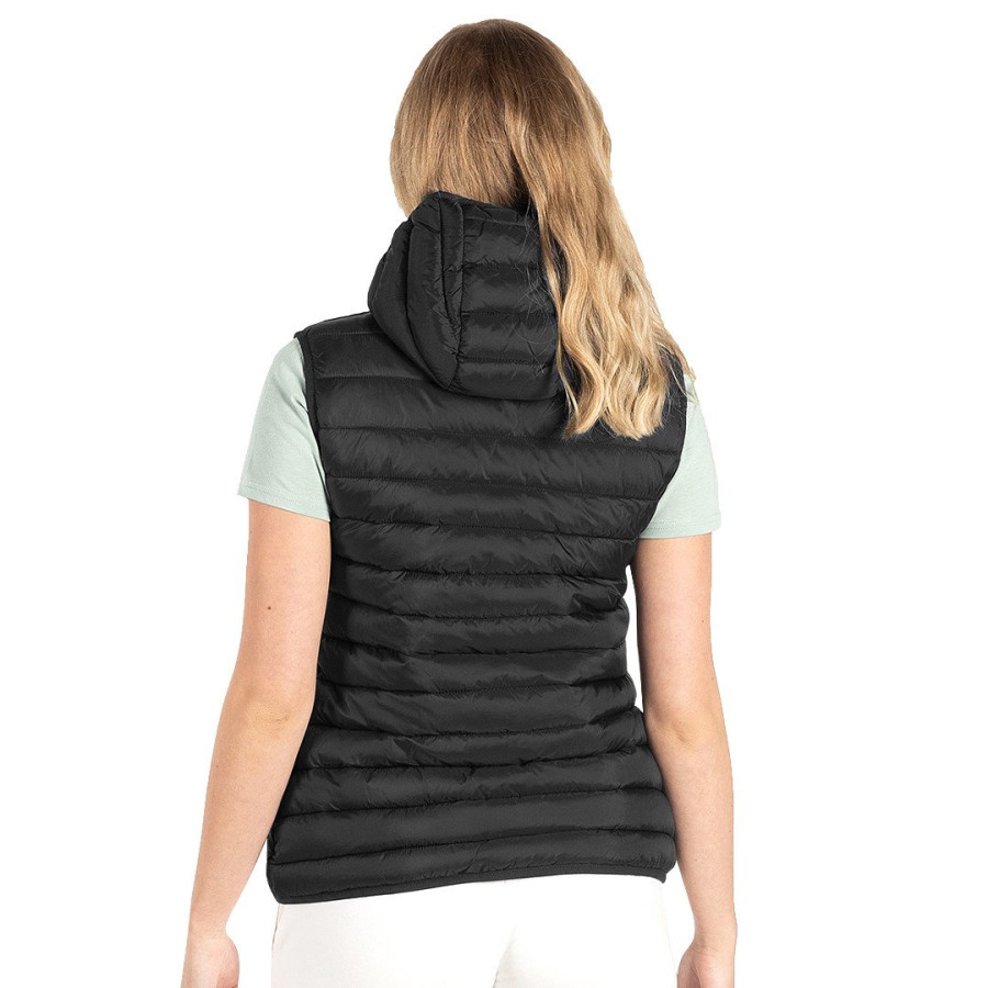 LIBERTY HOOD VEST WOMEN, ženski prsluk sa kapuljačom, crni