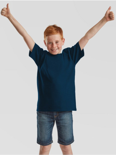 Fruit of the loom, KIDS ICONIC 195 T pamučna majca petrol plava 128 (7-8 godina)